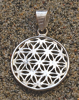 Ciondolo in Argento del Fiore della Vita
