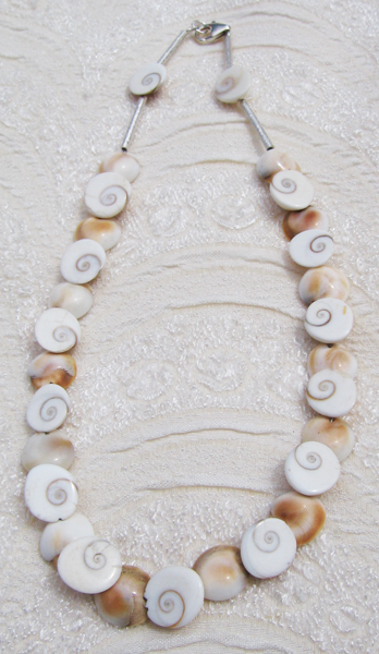  Collana Argento satinato e Occhio di Santa Lucia (Shiva Eye)