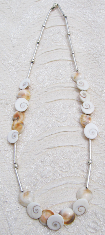 Collana Argento satinato e Occhio di S.Lucia (Shiva Eye)