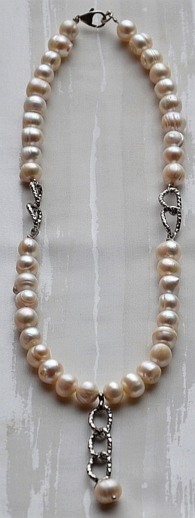  Collana in Argento e Perle naturali