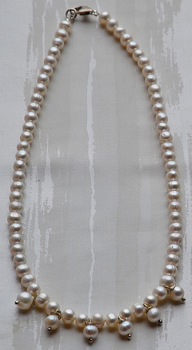  Collana in Argento e Perle naturali